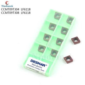 

10PCS100% original authentic CCMT09T304CCMT09T308 LF6118 carbide insert CNC machine turning insert, can cut stainless steel well