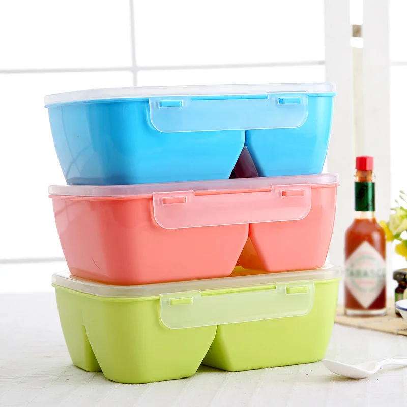 

Microwave Lunch Box + Spoon Utensils Picnic Food Container Storage Box Organizer