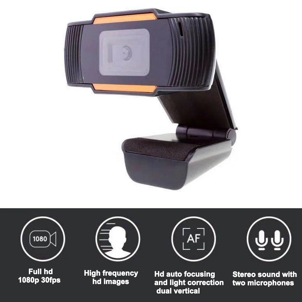 

720P Web Camera USB2.0 Wide Compatibility Auto Focus Computer Laptop Webcams Camera With Noise Reduction 720P Microphone