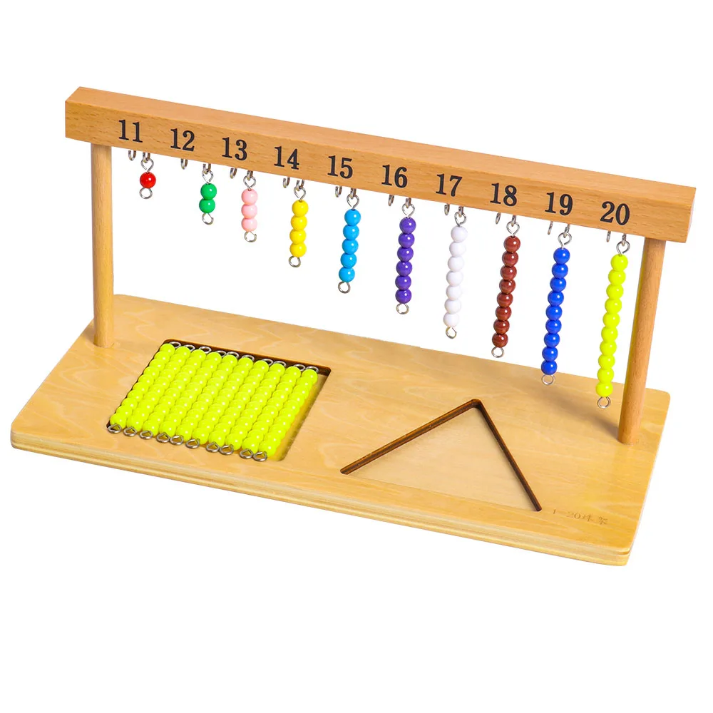 Montessori 1-20 Beaded Hanger Color Bead Stairs with Beads Montessori Math mathematics Eductional Materials Learning Tools Presc