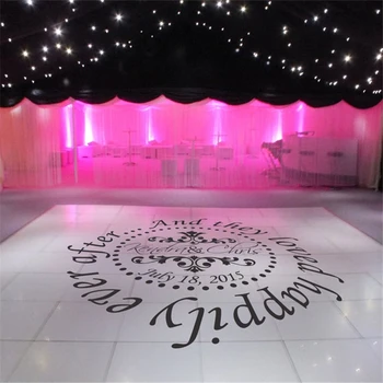 

Wedding Dance Floor wall sticker Vinyl Decor Dance Floor Decal Wedding Couples name Decorations Photo sticker home decor HY150