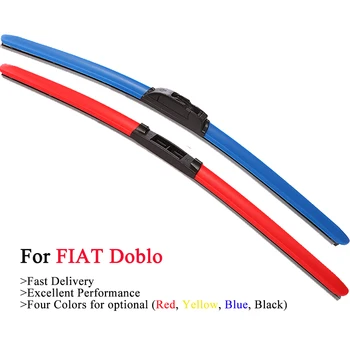 

HESITE Colorful Windscreen Wipers For FIAT Doblo Cargo Antenne XL Van Camper Accessories 2010 2014 2020 Yellow Blue Wiper Blades