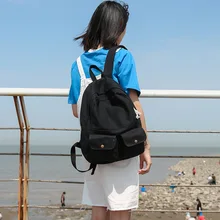 Стиль Холст Рюкзак Для женщин корейско-Стиль неполная средняя школа Колледж школы Студенческая школьная сумка, рюкзак для путешествий