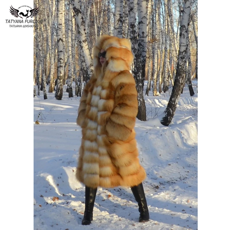 Tatyana Furclub пальто из натурального меха лисы для женщин новая куртка из натуральной кожи Модная одежда размера плюс Дворцовая уличная одежда