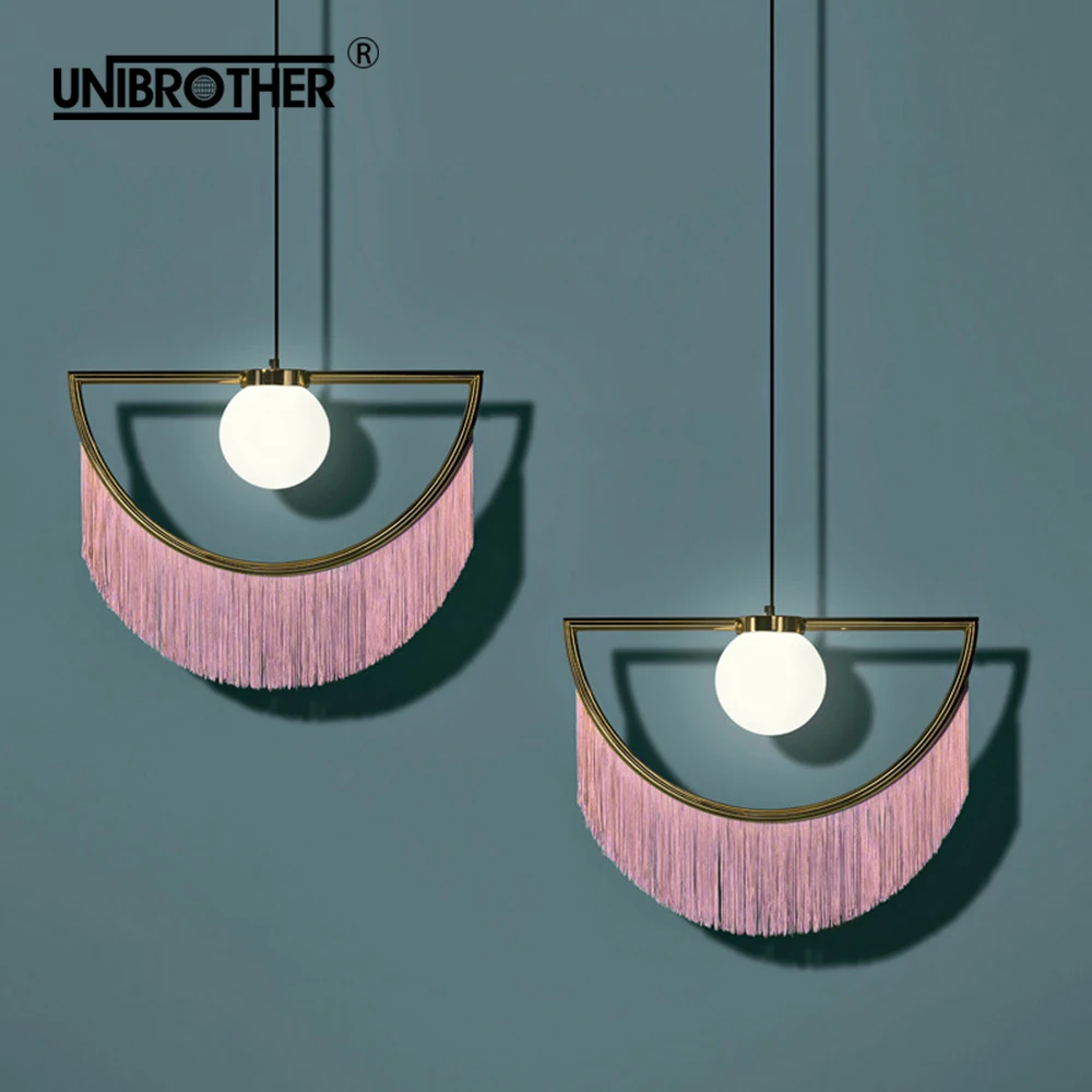 

tassel Pendent Lights hanging lamp Simple Living Dining Room Restaurant Bar Creative Lights LED Glass Lighting Bedroom