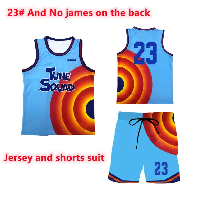 Movie Space Jam 2 Kids Jersey Vest Shirt Shorts Cosplay James Tune Squad Suit Summer Boys Girls Fashion Sportswear Clothes 23Nojames suit