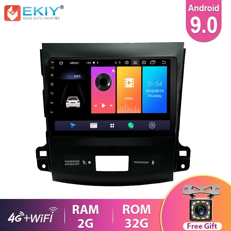 EKIY 9 ''IPS Android автомобильный Радио мультимедийный плеер для Mitsubishi Outlander 2006-2012