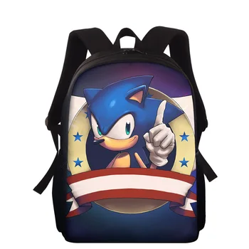 

Sonic the Hedgehog Printing School Bags for Teenager Girls Boys Cartoon School Backpack Student Bookbags Rucksack