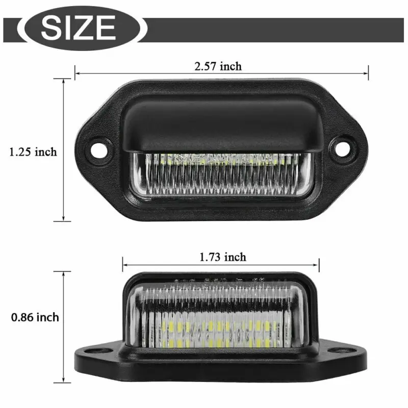 4x12V Универсальный Белый 6 светодиодный светильник номерного знака s лампа