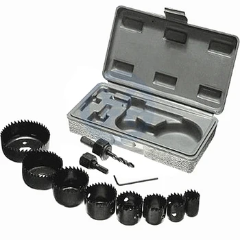

11Pcs/set Woodworking Hole Saw Cutting Bi-metal Hole Saw Drill Bit for Metal Wood Plastic Plasterboard Punching Tool 19-64mm