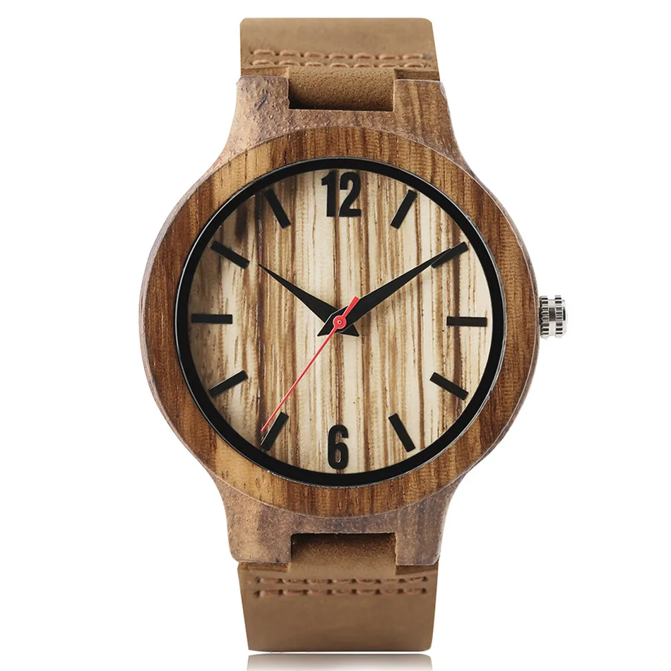 Часы REDFIRE Zebrawood Мужские кварцевые коричневые повседневные наручные из