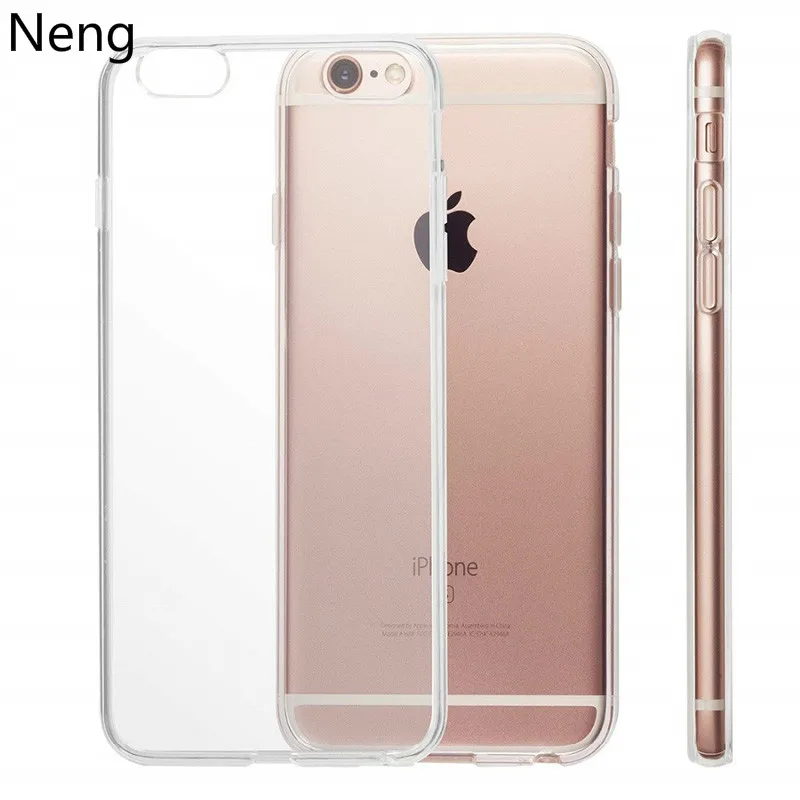 Neng Original Official Style Clear Phone Case For iPhone 8 7 6 6s Plus HD Transparent ShockProof Cover 5 6S |