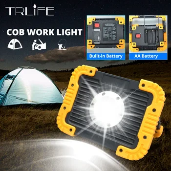 

4400mAH COB Flood Light Led Portable Spotlight Super Bright Work Light Rechargeable USB AA Type for Camping Lampe Flashlight 30W