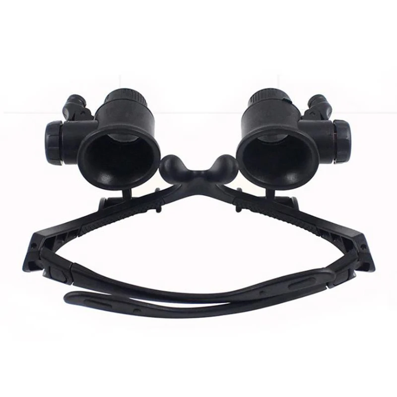 Lupa do okularów, 10X 15X 20X 25X okulary powiększające z lampą Led i czterema obiektywami, lupa podświetlana lupa okulary trzecia ręka 3 Lupa do okularów, 10X 15X 20X 25X okulary powiększające z lampą Led i czterema obiektywami, lupa podświetlana lupa okulary trzecia ręka 3