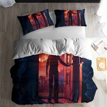 

HELENGILI 3D Bedding Set Stranger Things Print Duvet Cover Set Bedcloth with Pillowcase Bed Set Home Textiles #GQWY-23