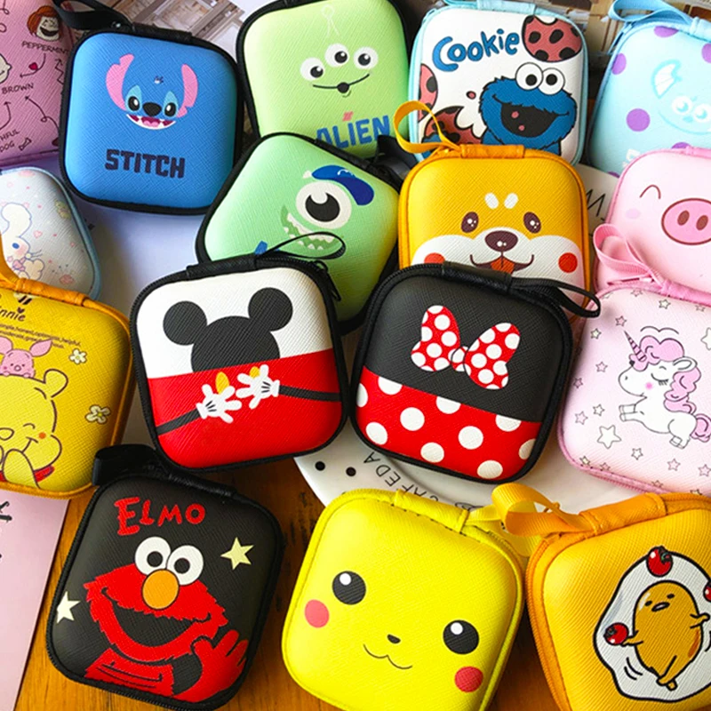  Cartoon Mini Zipper Hard Headphone Case Earphone Case Box Storage Bag Protective USB Cable Organize - 33004209438