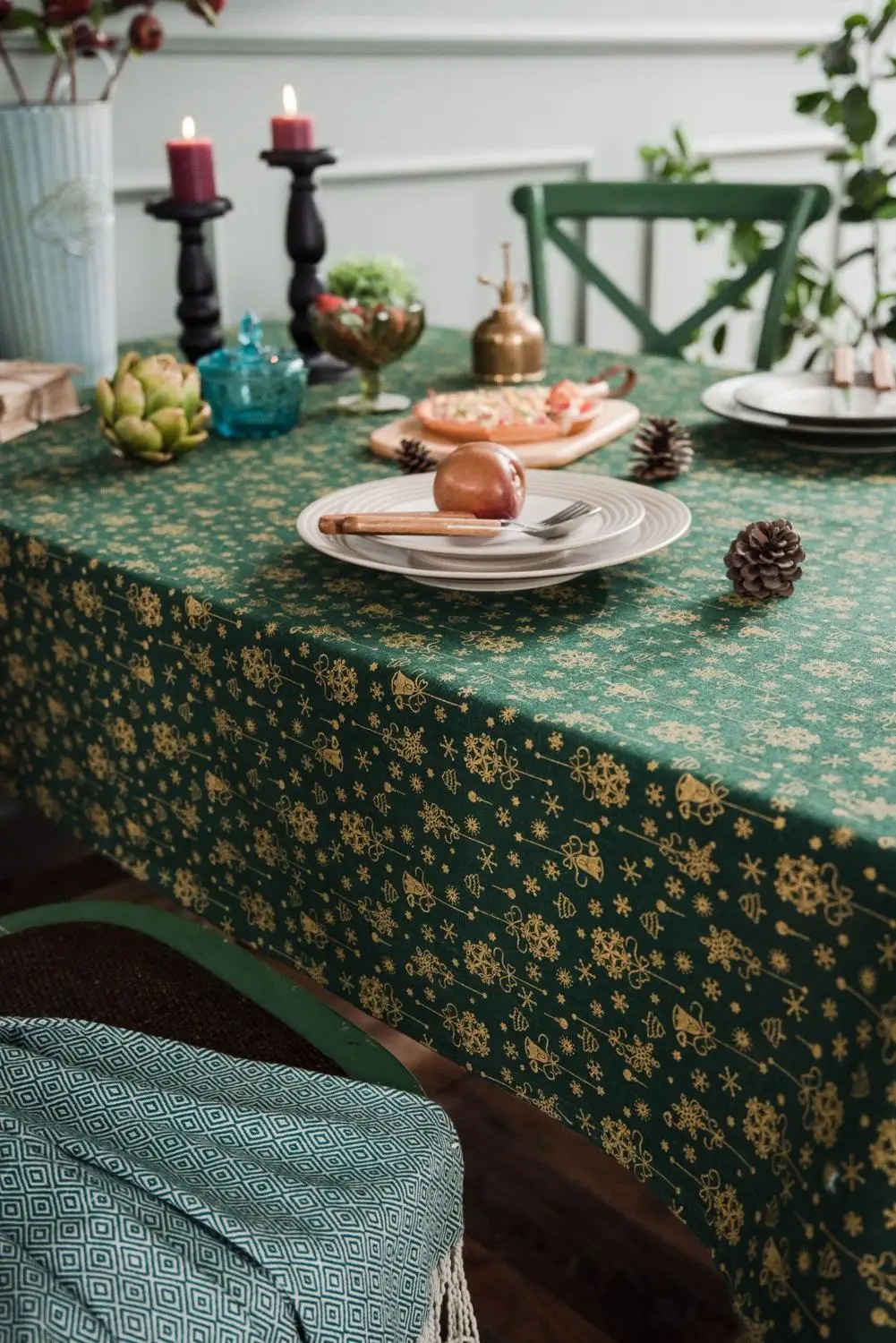 New Year Christmas Tablecloth Kitchen Dining Table Decorations Home Rectangular Party Covers Ornaments | Дом и сад
