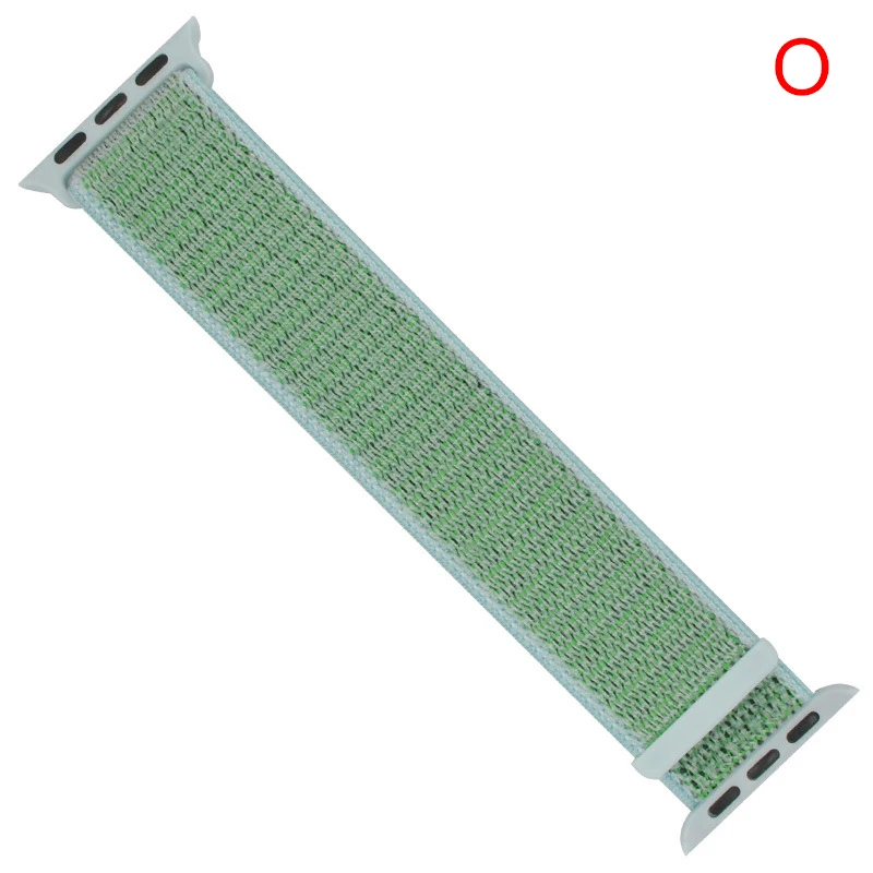 O Essidi нейлоновый ремешок для Apple Watch Series 5 4 3 2 1 умный тканый браслет петля для iwatch Series 38 40 42 44 мм - Цвет: O