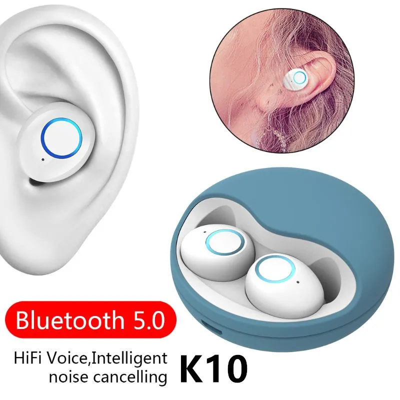 K10 беспроводные наушники Bluetooth 5 0 TWS мини в уши для спорта бега гарнитура HD каллфор