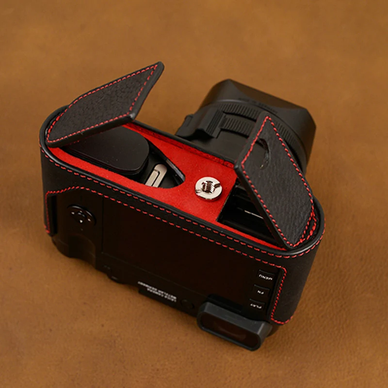AYdgcam ручной работы из натуральной кожи чехол для камеры половина тела для Leica Q Typ 116 Leica Q2 Нижняя крышка ручка винтажный Чехол