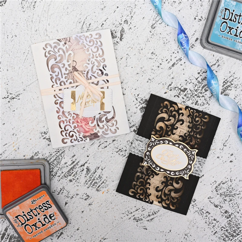 Lace Border Metal Cutting Dies Making Scrapbook Greeting Card Edge Hollow Stencil Frame Embossing Template Crafts DIY