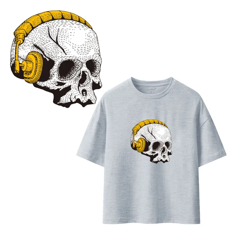 Наклейки на одежду с изображением черепа наклейки помощью утюга термоклейкие