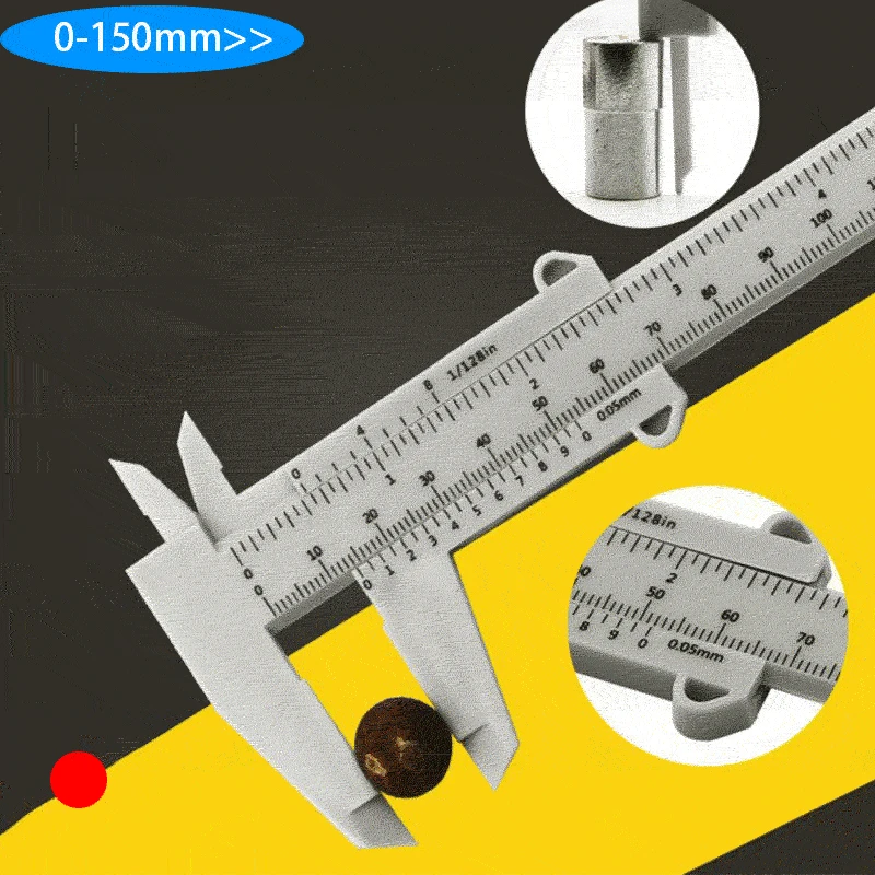 150 мм 0,5 мм штангенциркуль двойной масштаб пластиковый штангенциркуль измерительный студенческий мини-инструмент линейка DIY Изготовление моделей