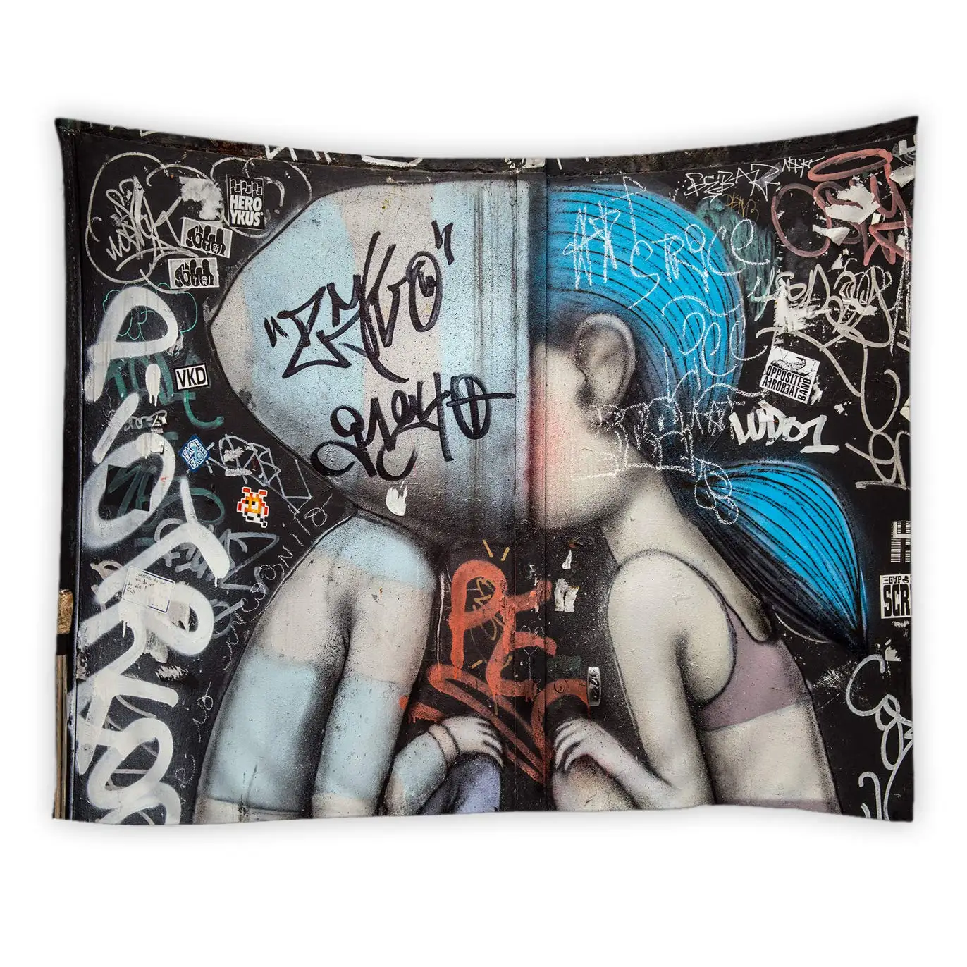 

Hippie Girl Modern Decor Abstract Hip Hop Mural Urban Art Wall Hanging Tapestries