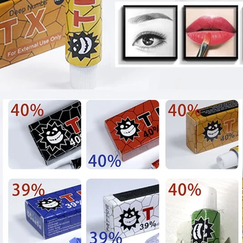 

40% 38% gold tktx Tattoo Care cream Gel Semi permanent makeup Before operation Piercing eyebrow Lip body Skin 10G Tattoo cream