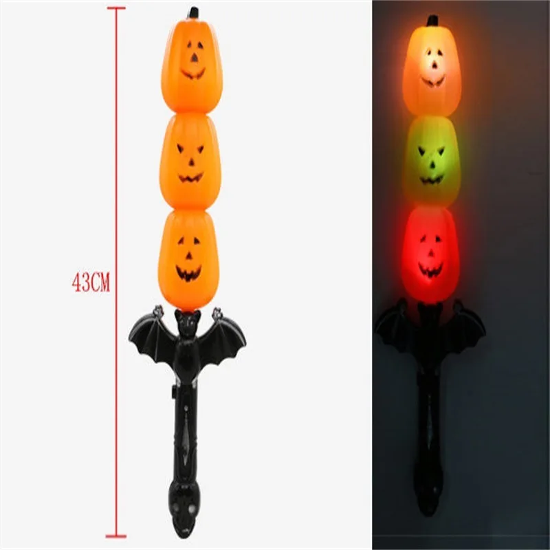 

Children Halloween Electronic Shining LED Toy Halloween Pumpkin Flash Stick Cheer Holiday Atmosphere Road