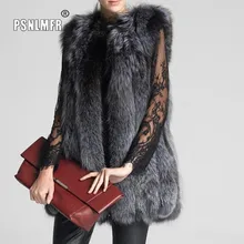Русский стиль, женский жилет из натурального меха серебристой лисы, дизайн, женский осенне-зимний толстый теплый меховой жилет, жилет для женщин