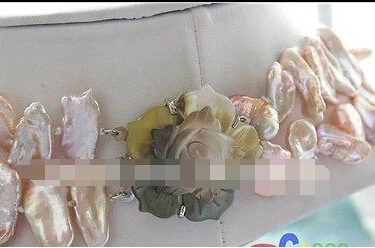 1657 2ROW 1" 28 мм розовое ожерелье из культивированного жемчуга