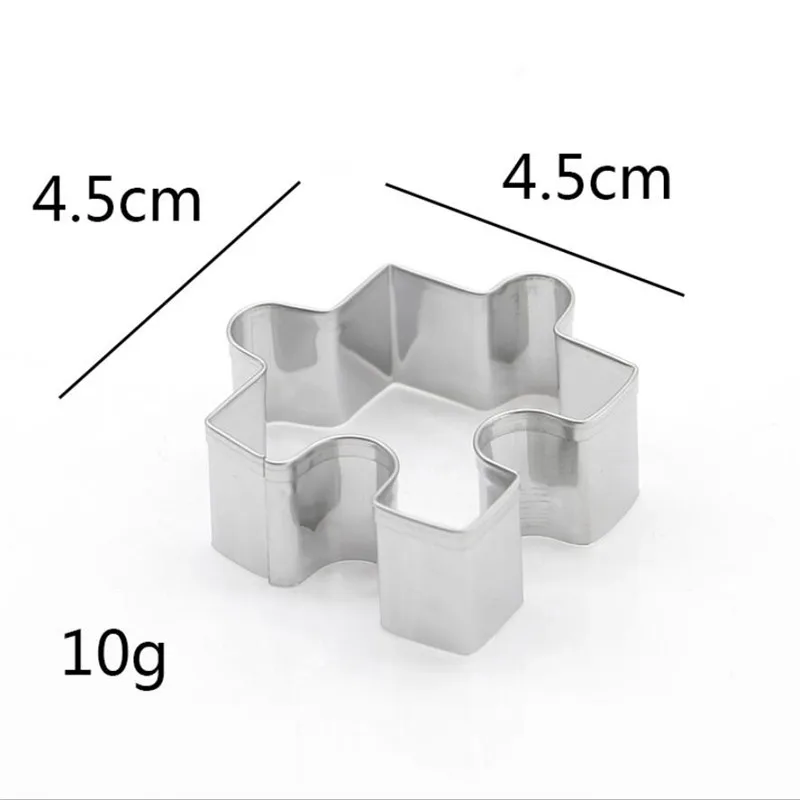 1PC Christmas Cookie Shape Stainless Steel Cookie Cutter Puzzle DIY Biscuit Mold Dessert Bakeware Cake Mold Stamp Fondant cookie cutter,baking mold,cookie mould,cookie printing mold,fondant cutter,pastry cutter