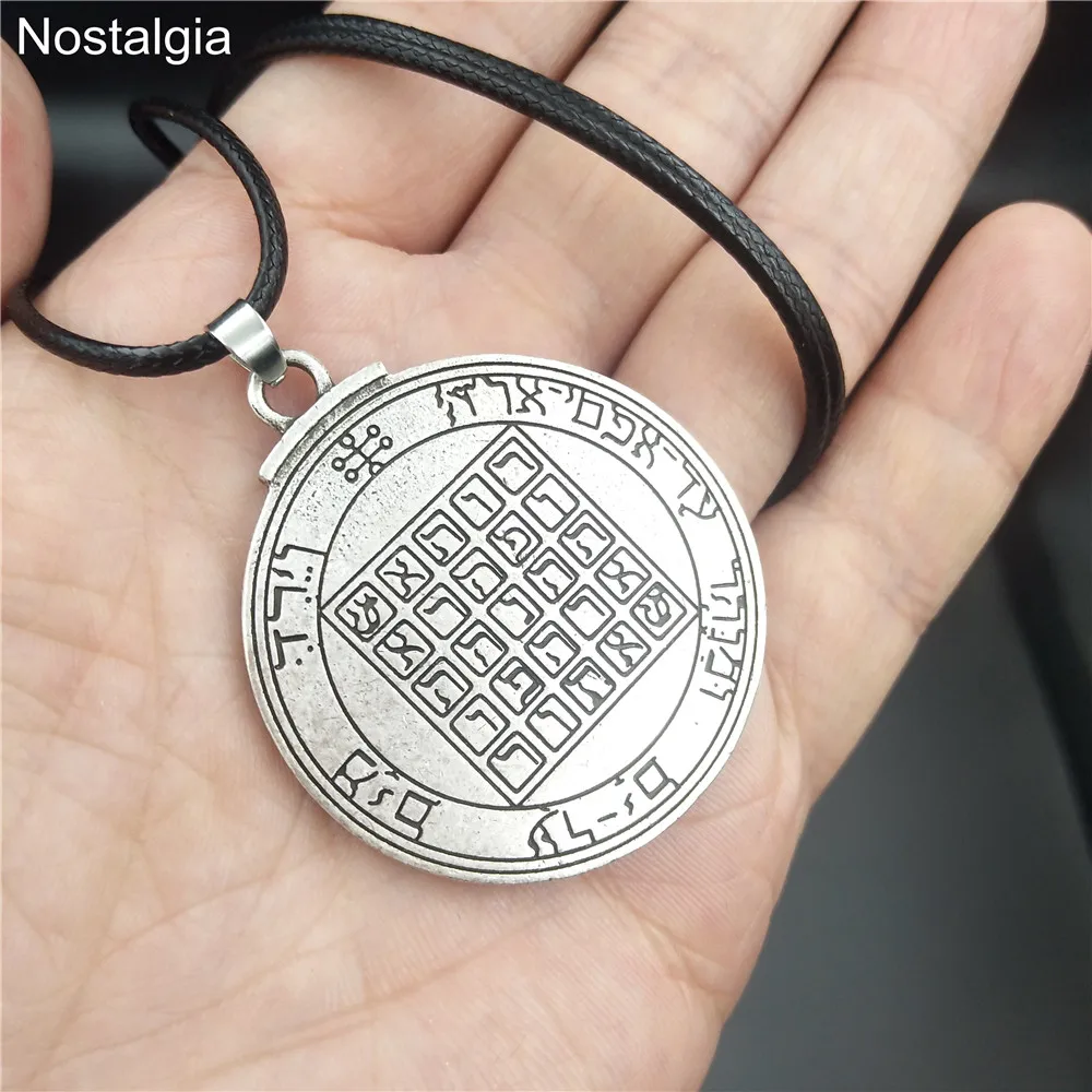 Wicca-Pagan-Pentacle-Of-Saturn-Key-Of-Solomon-Seal-Pendant-Talisman-Amulet-Vintage-Necklace-Men-Women