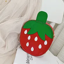 Детские милые сумки с фруктами для маленьких девочек; качественные кожаные сумки на плечо с рисунком клубники, ананаса, морковки; сумка-мессенджер с карманами для монет