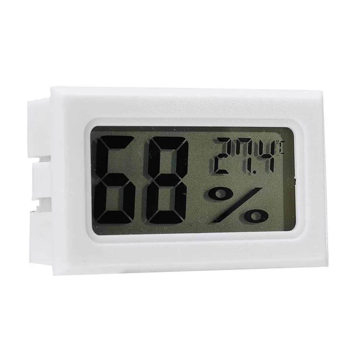 1PCS WHITE 1/2 шт. Excellway мини встроенный ЖК-дисплей цифровой Дисплей Температура измеритель влажности беспроводные термометром и гигрометром декоративные часы для черного и белого цвета - Цвет: 1PCS WHITE