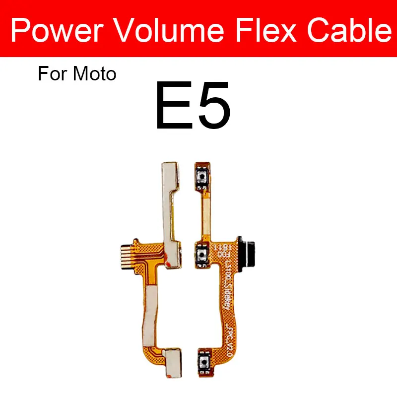 Power Button Volume Switch Control Flex Cable For Motorola Moto G4 G5 G5s G6 E4 E5 E6 Play Plus Side Key Flex Ribbon Parts