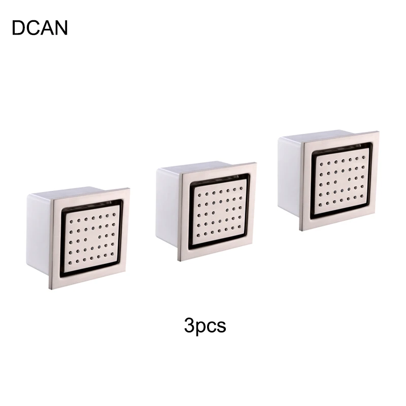 LW004-3PCS-Brushed DCAN 4 дюйма Душевая насадка для тела для душа Насадка боковой аэрозольный массаж вращающийся струи большой боковой спрей универсальные аксессуары для ванной комнаты - Цвет: LW004-3PCS-Brushed