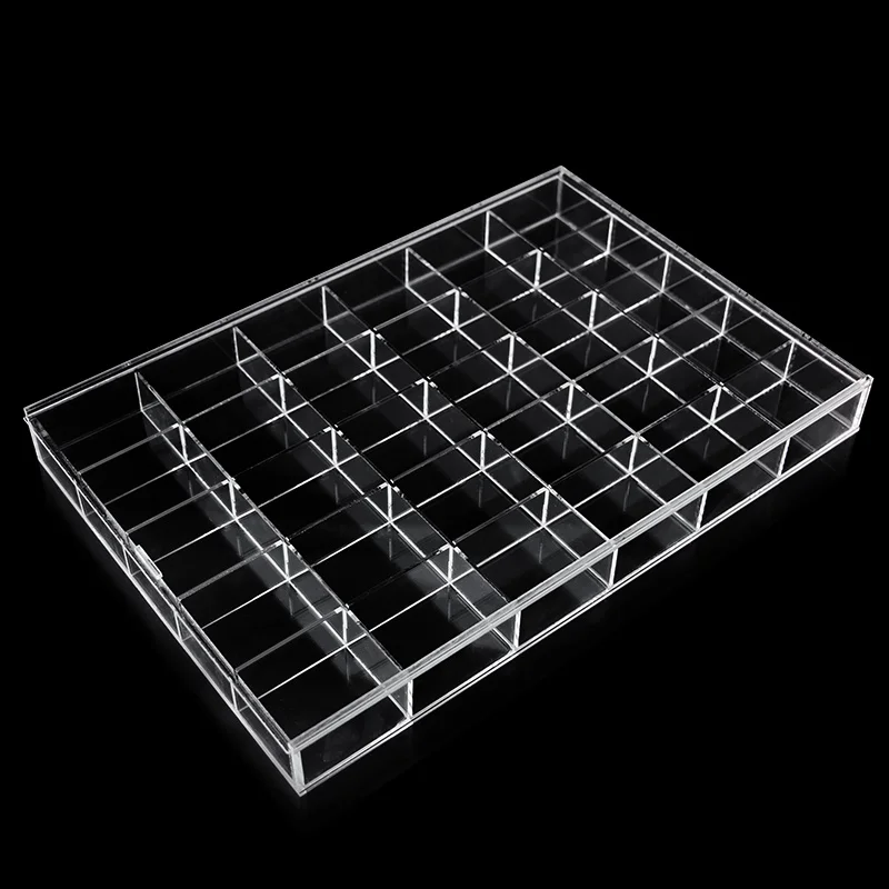 Jewelry Storage Box Grid Plate Transparent Acrylic Lattice Split