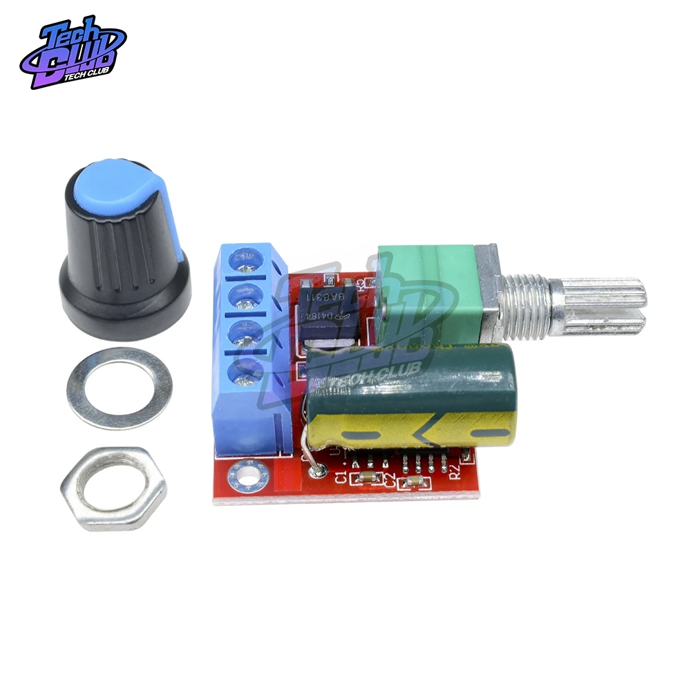 Mini 5A 90W PWM 12V DC Motor Speed Controller Module DC-DC 4.5V-35V Adjustable Speed Regulator Control Governor Switch 24V