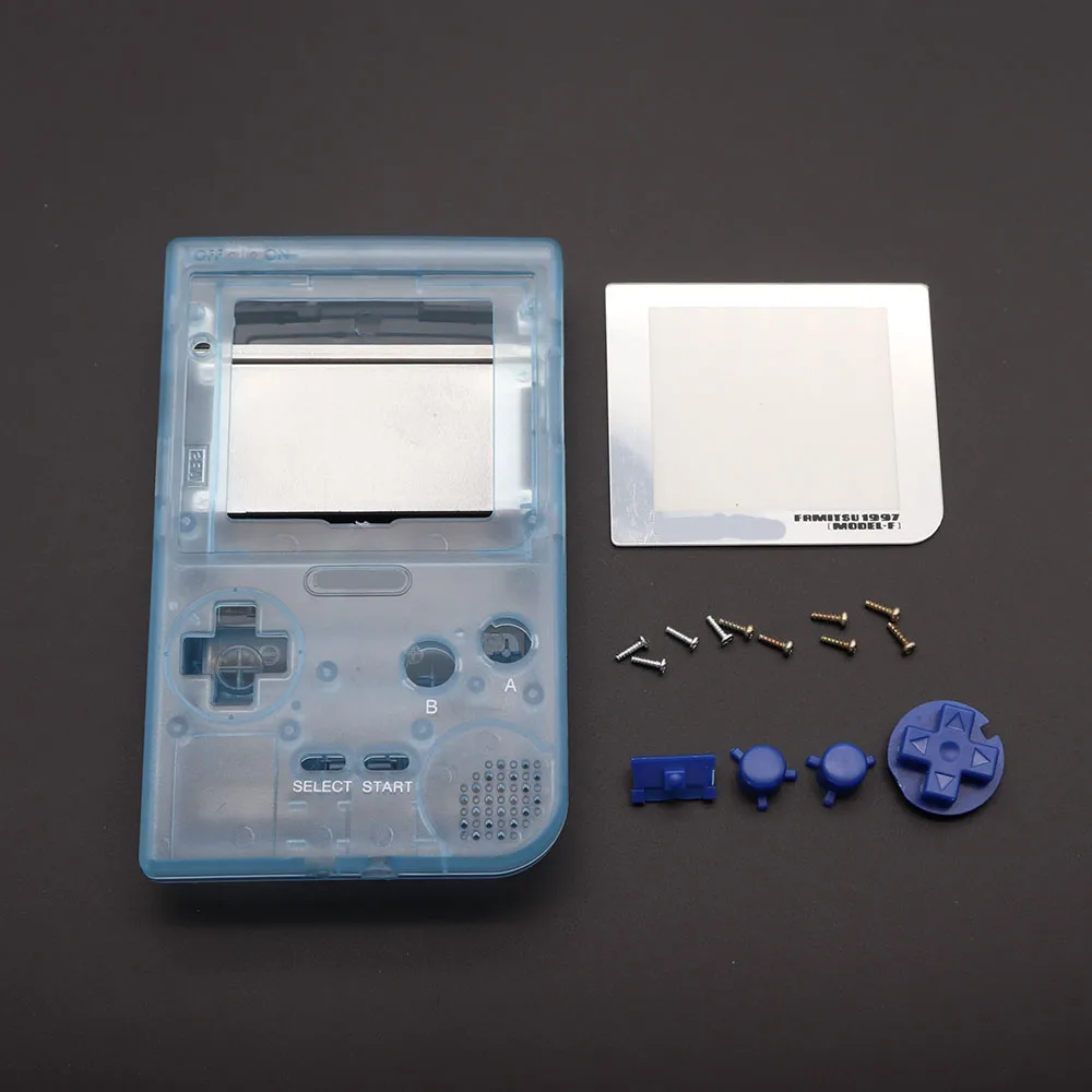 Полный Чехол Крышка для корпуса Замена корпуса для Gameboy Карманная игровая консоль для GBP серый корпус с кнопками комплект - Цвет: H-luminous