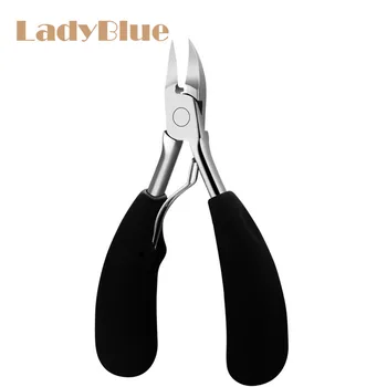 

Black cuticle scissors nail clippers Double Spring Soft grip ingrown toenail Paronychia Nippers Foot Care Tool