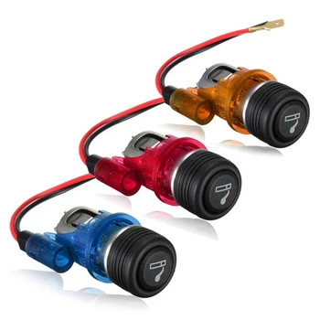 

AUniversal Three Colors Motorcycle Car Electronic Cigarette Lighter Power Socket Plug Car Electronic Car Accessories Plug DC 12V