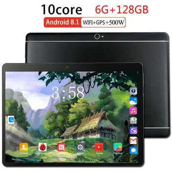 

4G LTE 10.1 inch Tablet PC Android 9.0 6GB RAM 128GB ROM Octa Core 8 Cores Dual Cameras 5.0MP 1280 800 IPS Phone Tablets MTK6753