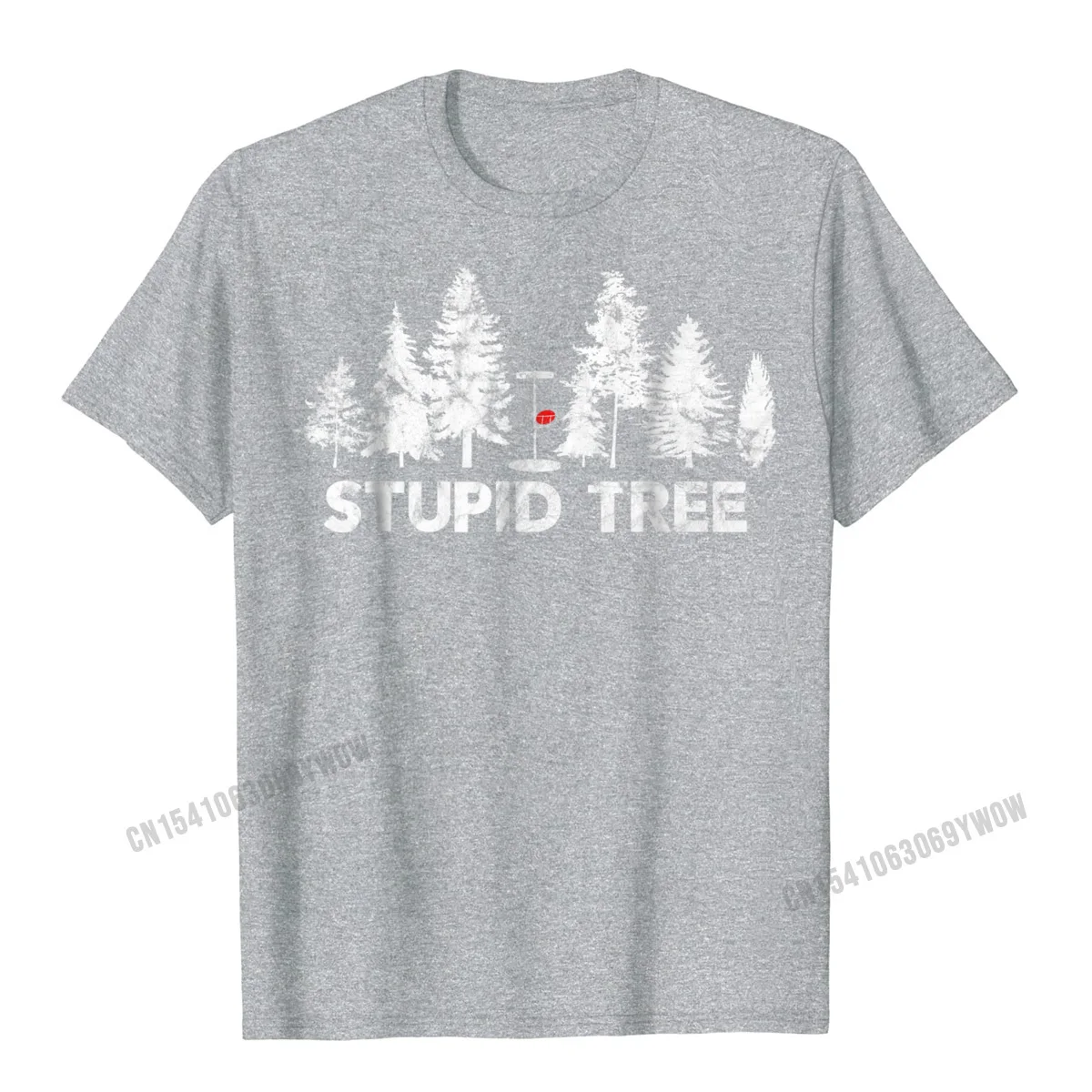 2021 Discount Men Top T-shirts Crewneck Short Sleeve 100% Cotton Crazy Tops Tees Design Tops & Tees Drop Shipping Funny Disc Golf Shirt For Men Women and Kids Stupid Tree__638 grey