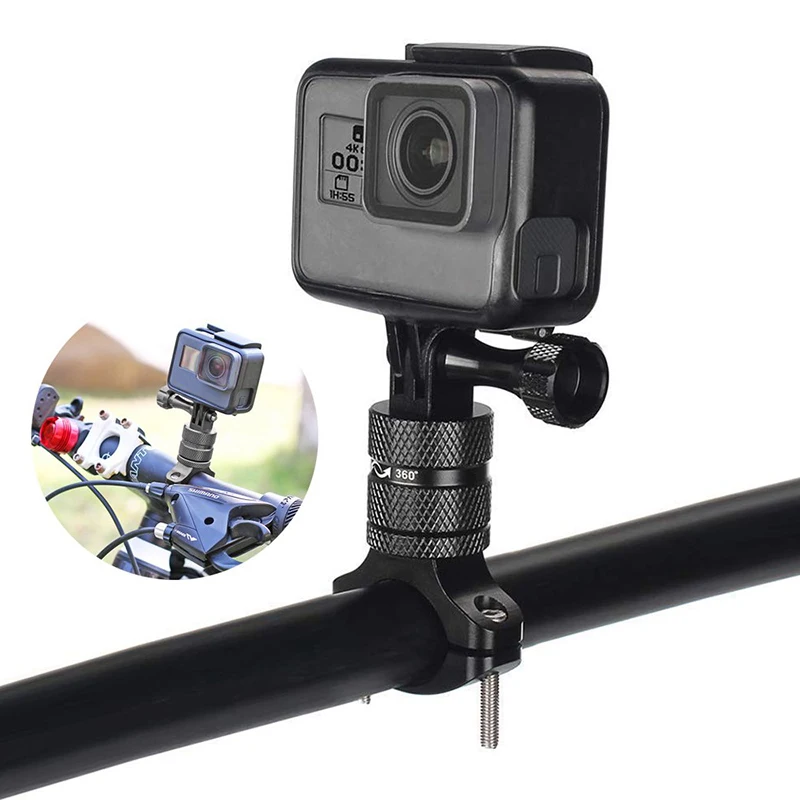 Алюминиевый зажим для крепления штатива на руль велосипеда мотоцикла для GoPro Hero 8 7 6 5 Yi 4K Sjcam Eken для Go Pro аксессуар