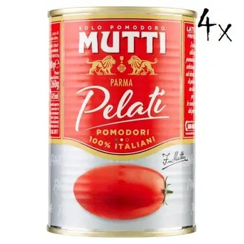 

4x Mutti Pomodori Pelati bestern geschälte Tomaten sauce aus Italien dose 400g