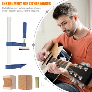 

Bass Electric Guitar Fret Press Tools Acoustic Folk with Wooden Coundhole Cauls Lightweight Portable Music Elements