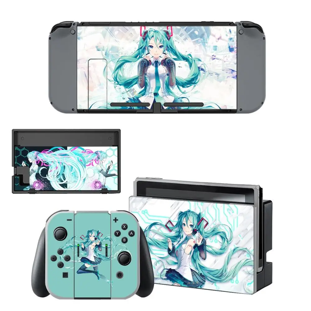 Nintendoswitch Skin Hatsune Miku Nintend Switch Stickers Decal for Nintendo Switch Console Joy con Controller Dock