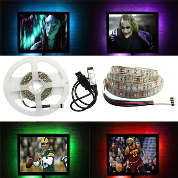 

2M 120LED RGB LED Light Ambilight LED Strip Light USB 5050 SMD DC 5V Lamp IP20 Waterproof no remote control Striscia 30SEP11